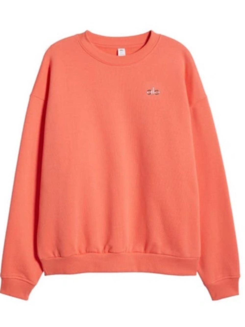 Alo ACCOLADE Crewneck Pullover Sweatshirt in Candy Orange XL